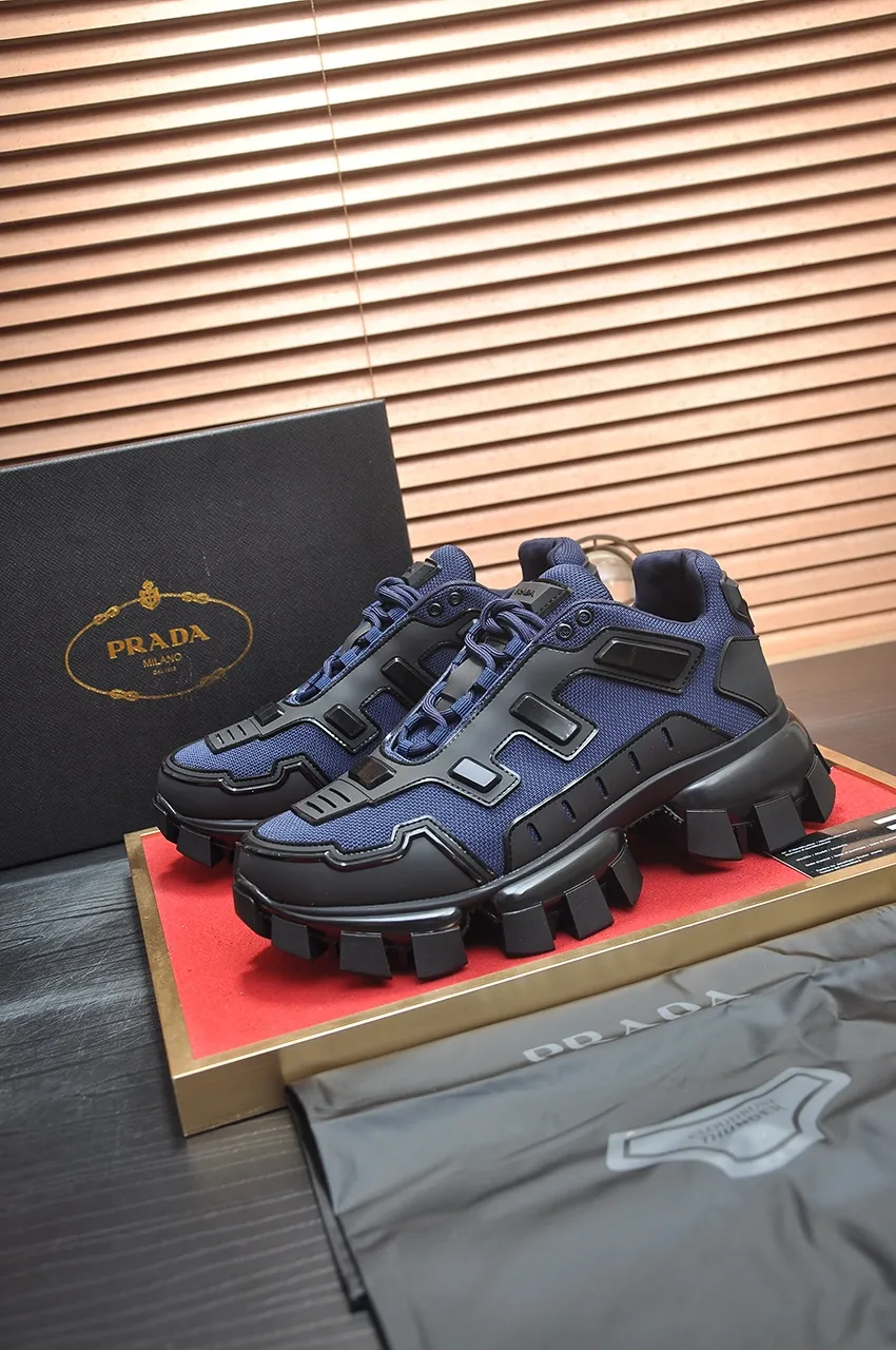 Men's shoes 💰620💶[PRADA] Top original items, new seasonal styles, high quality original items, top original breathable fabric + imported glue, imported stretch fabric inside with original cowhide foot pads, original air cushion outsole! Quality guaranteed! Code 38-45 (45 customized)